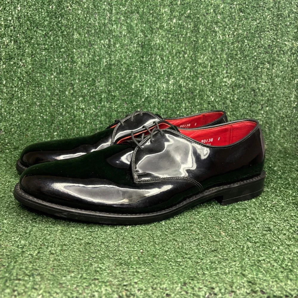 Allen Edmonds Spencer Patent Leather Formal Tuxedo Derby Shoes Black Mens 11.5 C